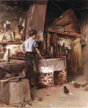 セオドア・ロビンソン Painting - 見習い鍛冶屋セオドア・ロビンソン